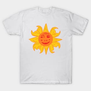 Smiling Spanish Sun, A cute, pretty, beautiful sun design. T-Shirt